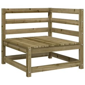 vidaXL H&ouml;rnsektion till tr&auml;dg&aring;rdssoffa 70x70x67 cm impregnerad furu