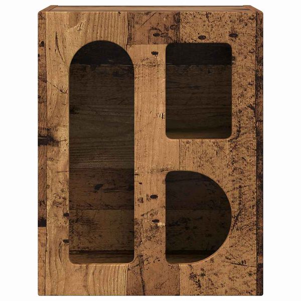 vidaXL S&auml;ngbord Gammalt tr&auml; 40 x 35 x 50 cm Konstruerat tr&auml;