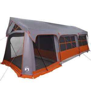 vidaXL Familjet&auml;lt med tak Gr&aring; och orange 620 x 322 x 240 cm Polyester