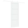 vidaXL Skjutd&ouml;rr 78 x 202 cm Konstruerat tr&auml; Vit