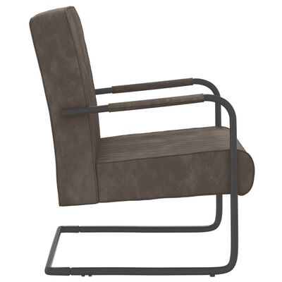 vidaXL Fribärande stol ljusgrå sammet