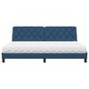vidaXL Bed with Mattress Blue 200x200 cm Fabric