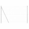 vidaXL St&auml;ngsel med stolpe Silver 1,6 x 10 m St&aring;l