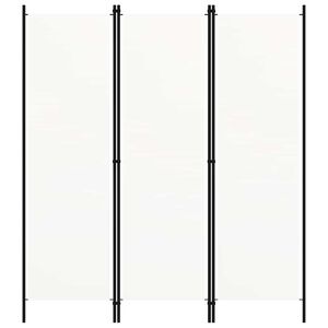 vidaXL Rumsavdelare 3 paneler vit 150x180 cm