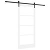 vidaXL Skjutd&ouml;rr ORKDAL Vit 93 x 202 cm Massivt talltr&auml; och glas