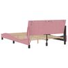 vidaXL Bed Frame with LED without Mattress "Hanko" Pink 120x200 cm Velvet