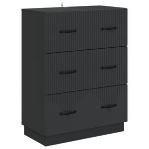 vidaXL L&aring;dans sk&aring;p Svart 66 x 34,5 x 87 cm Konstruerat tr&auml;