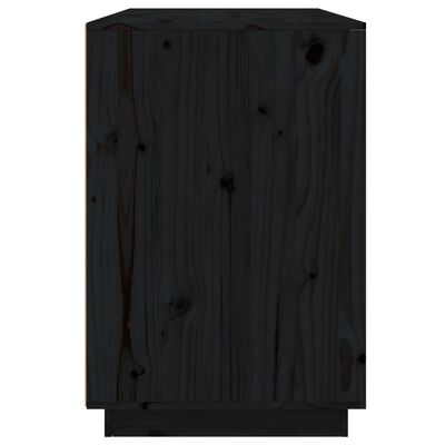 vidaXL Skrivbord svart 140x50x75 cm massiv furu