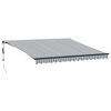vidaXL Markis automatiskt inf&auml;llbar med LEDs antracit&vit 400x350 cm