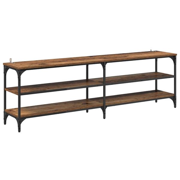 vidaXL TV-sk&aring;p Gammalt tr&auml; 160 x 30 x 50 cm Konstruerat tr&auml; och j&auml;rn