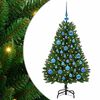 vidaXL Plast Hingad Julgran 150 LED-lampor Gr&ouml;n 120 cm PVC och st&aring;l