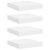 vidaXL Sv&auml;vande v&auml;gghyllor 4 st vit 23x23,5x3,8 cm MDF