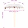 vidaXL Balinesisk Parasol Kräm 185 x 185 x 260 cm Bomull