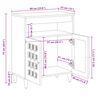vidaXL Sideboard med lagring Valn&ouml;t 60 x 33 x 75 cm Massivt mangotr&auml;