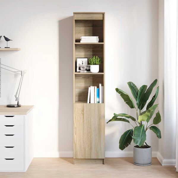vidaXL Highboard Sonoma ek 37,5x35x180 cm konstruerat tr&auml;