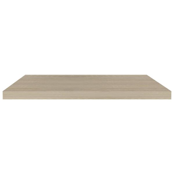 vidaXL Svävande vägghyllor 2 st ek 80x23,5x3,8 cm MDF