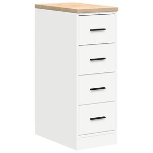 vidaXL F&ouml;rvaringssk&aring;p f&ouml;r garage vit 30x51x85 cm massivt tr&auml; furu