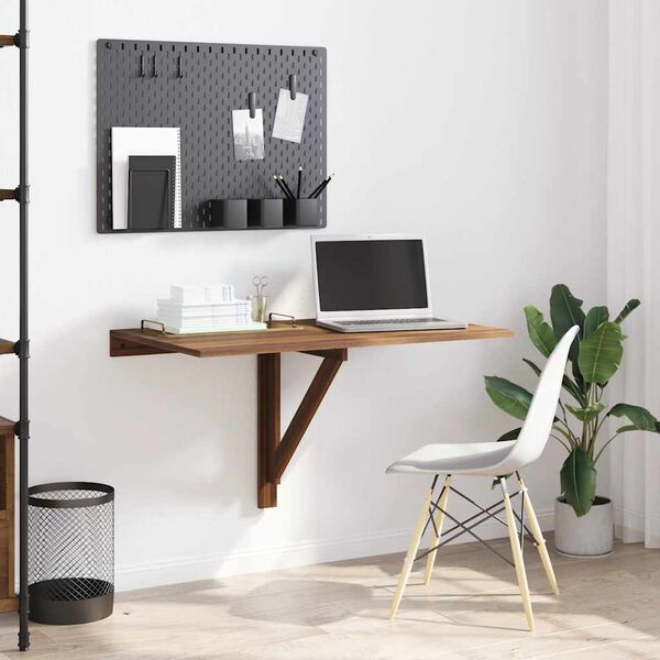 vidaXL Väggbord brun ek 100x60x56 cm konstruerat trä