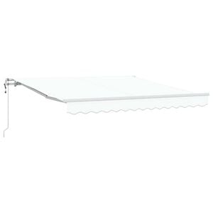 vidaXL Utdragbar markis Vit 300 x 250 cm Duk och Aluminium