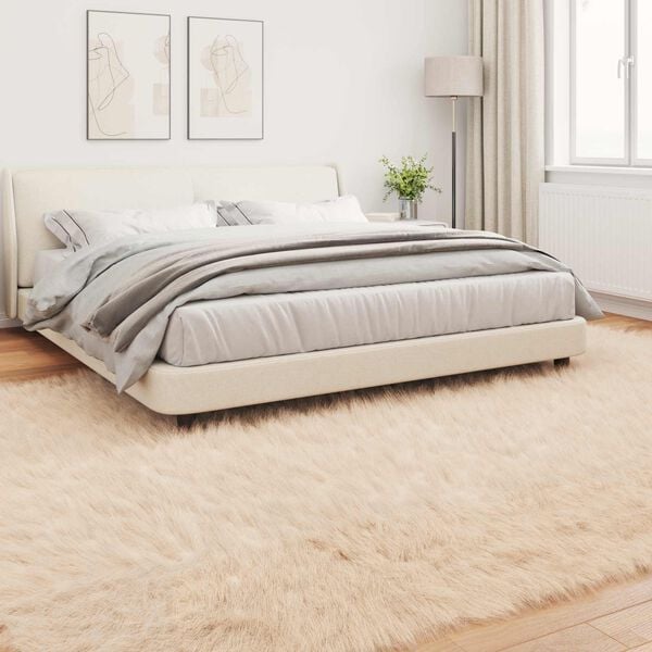 vidaXL Fusk Skinnmatta Tafalla Beige 240 x 340 cm Polyester