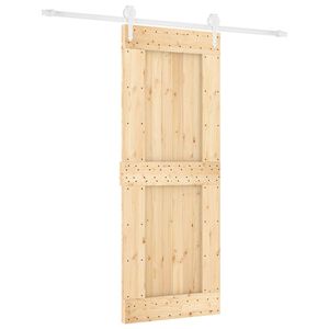 vidaXL Skjutd&ouml;rr 80 x 210 cm Massiv furutr&auml;d&ouml;rr (obehandlad)