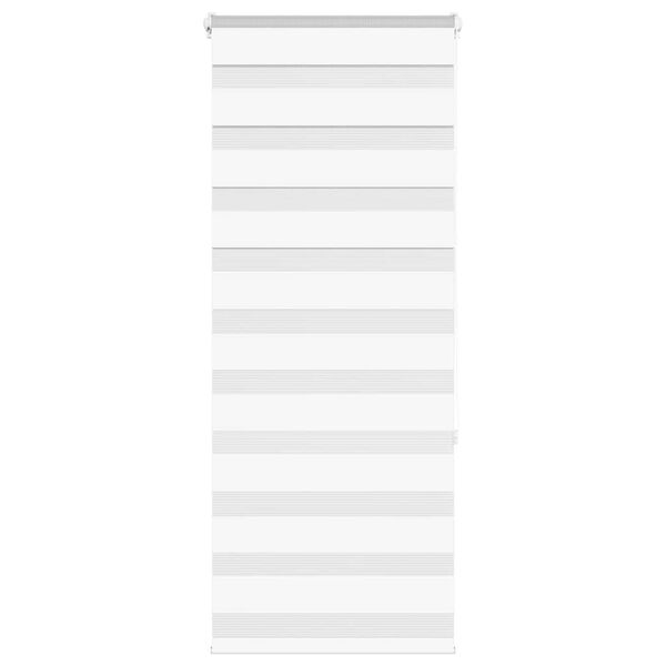 vidaXL Rullgardin zebra vit 65x150 cm tyg bredd 60,9 cm polyester