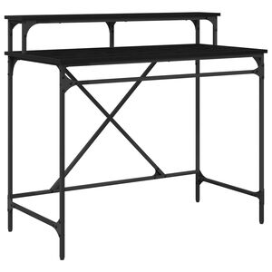 vidaXL Skrivbord Svart Ek 100 x 50 x 90 cm Konstruerat tr&auml;