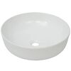 vidaXL Handfat i keramik 41,5x13,5 cm rund vit