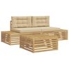 vidaXL 4 st Utomhussoffset Polyester Vit