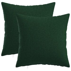 vidaXL Kudd&ouml;verdrag 2 st HEERLEN M&ouml;rkgr&ouml;n 30 x 30 cm Tyg