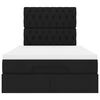 vidaXL Ottoman sängram med madrass svart 120x200 cm tyg