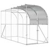 vidaXL H&ouml;nshus mot V&auml;gg Silver 400 x 150 x 215 cm Galvaniserat st&aring;l