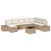 vidaXL Tr&auml;dg&aring;rdsoffset 8 st Beige och gr&auml;ddf&auml;rgad konstrotting