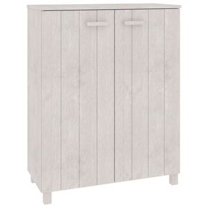 vidaXL Skosk&aring;p HAMAR vit 85x40x108 cm massiv furu