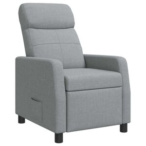 vidaXL Recliner Ljusgr&aring; Tyg