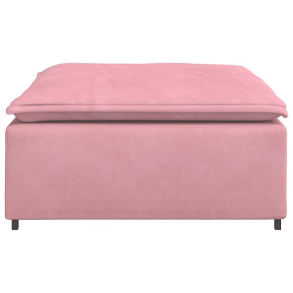 vidaXL Modul&auml;r soffa fotpallsmodul rosa 100x100x48 cm