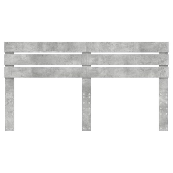 vidaXL Huvudgavel Betonggr&aring; 200 cm Konstruerat tr&auml;