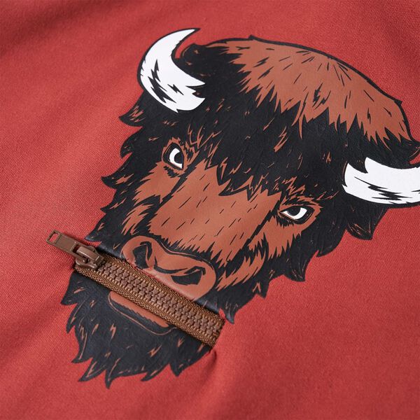 Tr&ouml;ja med huva f&ouml;r barn oxe r&ouml;d 116