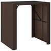 vidaXL Barbord med glasskiva brun 105x80x110 cm konstrotting