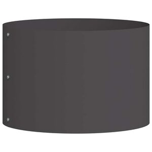 vidaXL Krukring Svart 30 x 30 x 20 cm Kallvalsat st&aring;l