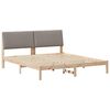vidaXL S&auml;ngram med huvudgavel Brun och taupe 180 x 200 cm Massiv furu