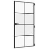 vidaXL Innerd&ouml;rr svart 102,5x201,5 cm h&auml;rdat glas och aluminium slim