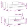 vidaXL Soffs&auml;ng 200cm Kr&auml;m tyg