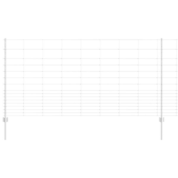 vidaXL St&auml;ngsel med stolpe Silver 1,2 x 50 m St&aring;l