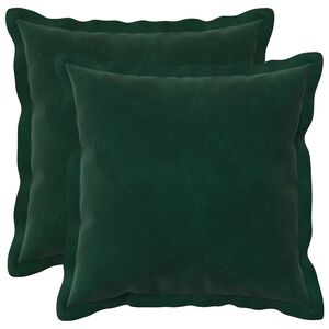 vidaXL Kudde med kudde HOUTEN 2 st M&ouml;rkgr&ouml;n Sammet