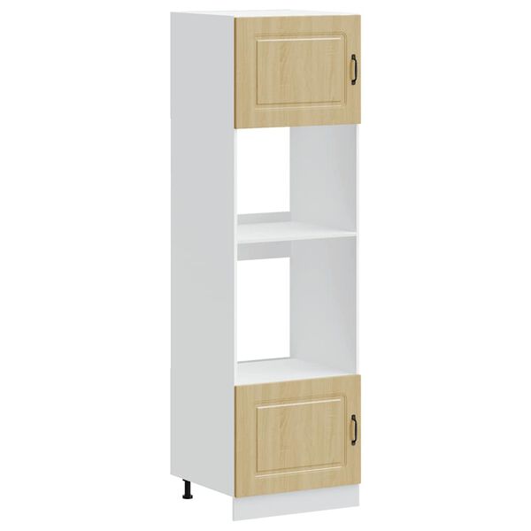 vidaXL Ugnssk&aring;p 2 st Kalmar sonoma-ek konstruerat tr&auml;