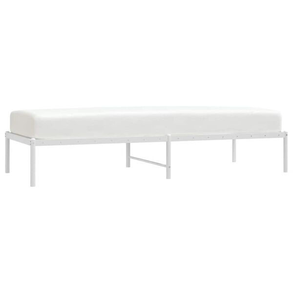 vidaXL S&auml;ngram metall vit 75x190 cm