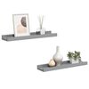 vidaXL Tavellister 2 st gr&aring; 40x9x3 cm MDF