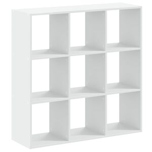 vidaXL Bokhylla vit 102x32x102 cm konstruerat tr&auml;