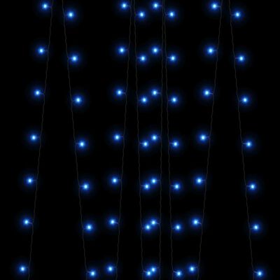 vidaXL Soldriven ljusslinga 2 st 2x200 lysdioder blå inne/ute